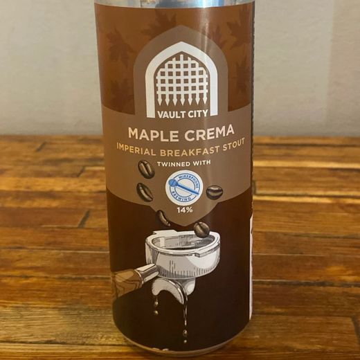 Vault City Maple Crema Imperial Breakfast Stout